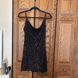 Windsor Black Sequin Mini Dress